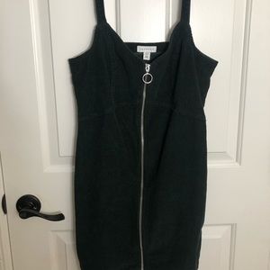 TopShop Corduroy Green Jumper Dress